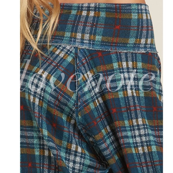 LAST 1 ❤️ Off the Shoulder Sweater Plaid Blouse - Picture 4 of 5